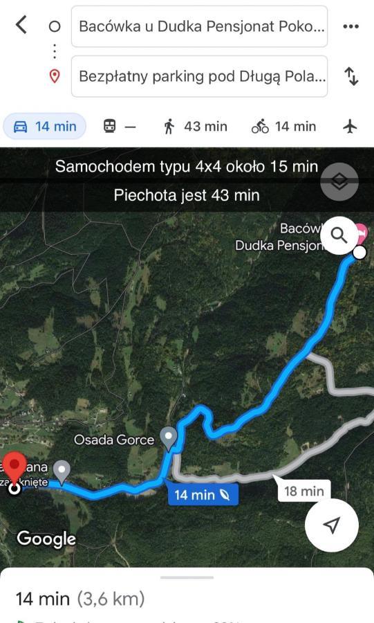 Domek W Gorach- Bacowka U Dudka Nowy Targ Eksteriør billede